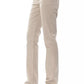 Beige Cotton Women Pants