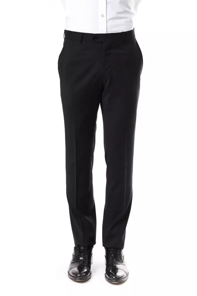 Gray Wool Men's Suit Pant