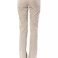 Beige Cotton Women Pants