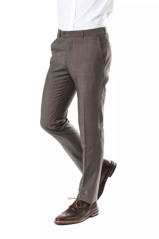 Gray Wool Men Pant