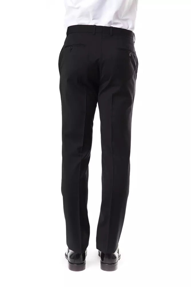 Gray Wool Men's Suit Pant