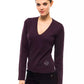 Purple Wool Women Sweater