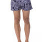 Blue Polyester Men Swimwear