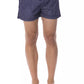 Blue Polyester Men Swimwear