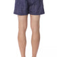 Blue Polyester Men Swimwear