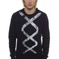 Black Cotton Men Sweater