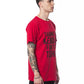 Red Cotton Men T-Shirt