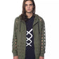 Army Cotton Men Sweater with Zip Closure