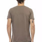 Brown Cotton Men T-Shirt