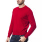 Red Merino Wool Men Sweater