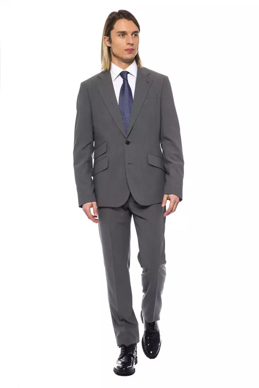 Gray Wool Mens Suit