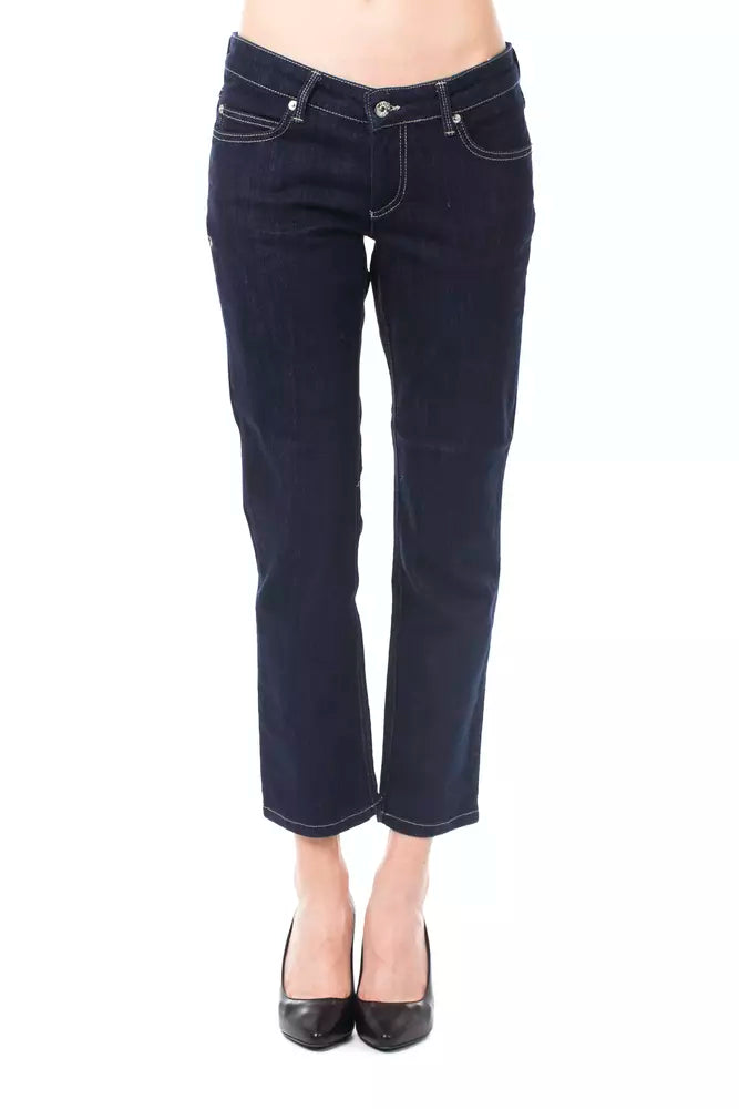 Blue Cotton Women Jeans