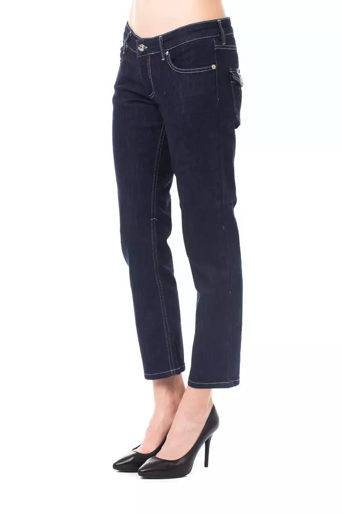 Blue Cotton Women Jeans