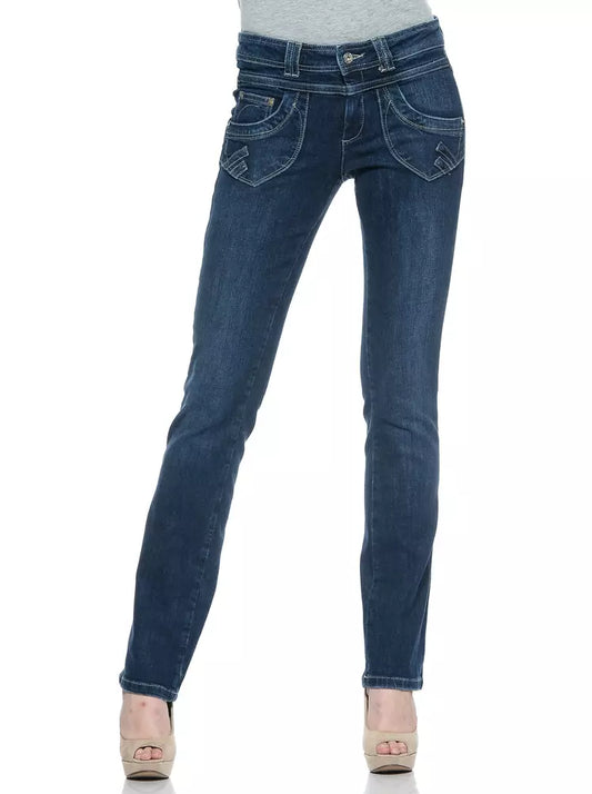 Blue Cotton Women's Jeans