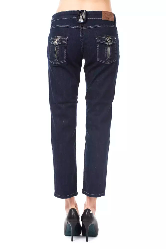 Blue Cotton Women Jeans