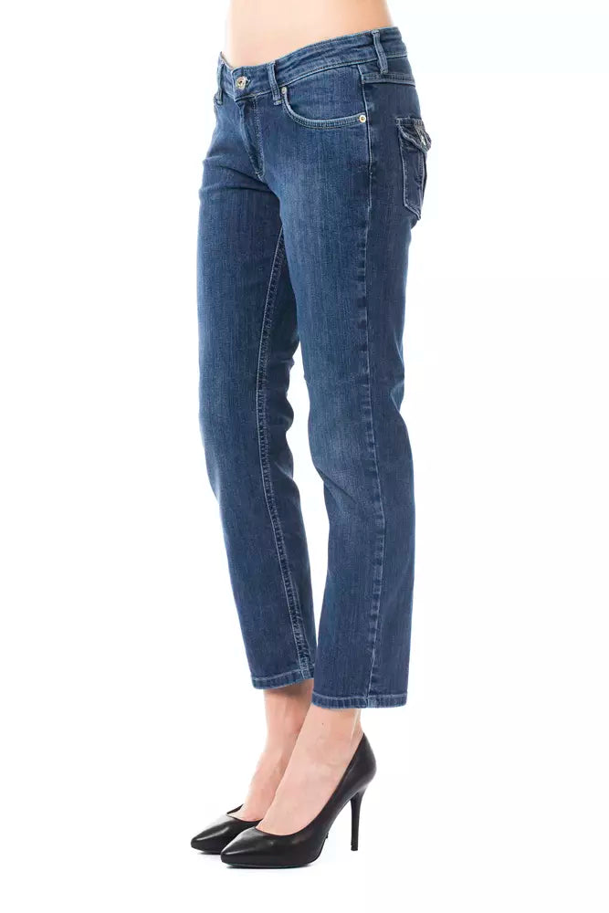 Light Blue Cotton Women Jeans