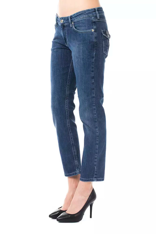 Light Blue Cotton Women Jeans