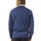 Blue Merino Wool Men Sweater