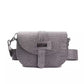 Gray Leather Women Crossbody Bag