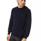 Blue Merino Wool Men Sweater