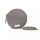 Gray Leather Women Crossbody Bag