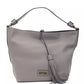 Gray Leather Women Shoulder Bag