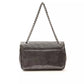 Gray Leather Women Crossbody