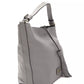 Gray Leather Women Shoulder Bag