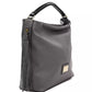 Gray Leather Women Shoulder Bag