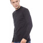 Black Cotton Men Sweater