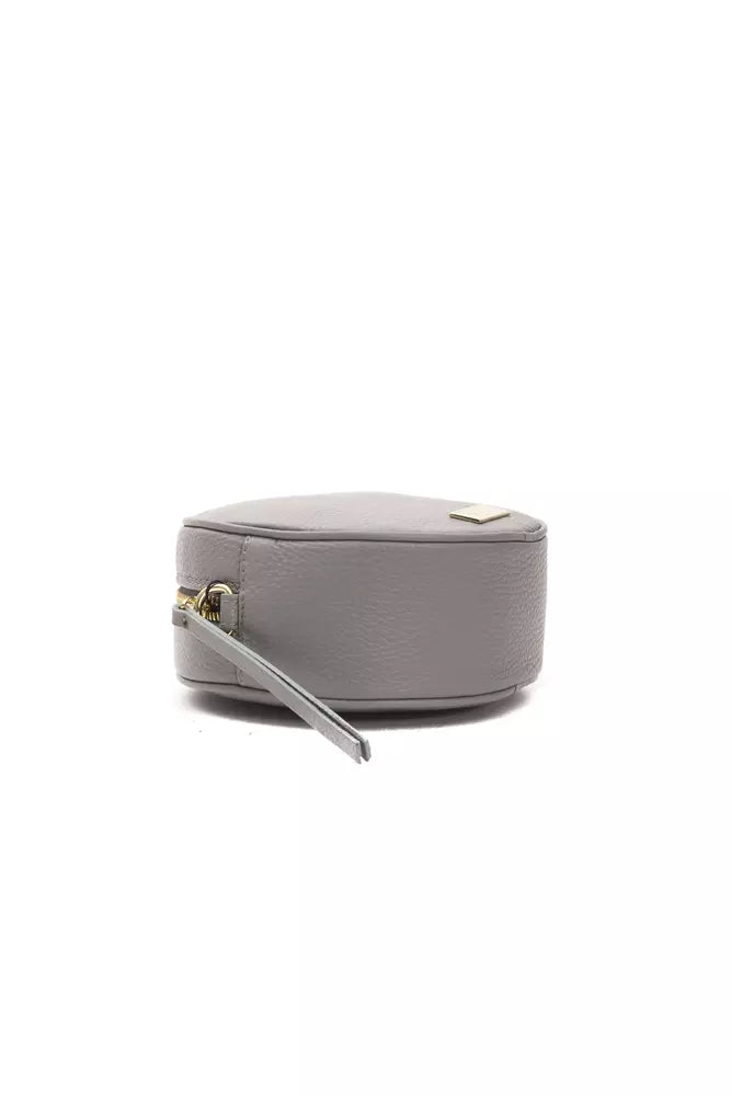 Gray Leather Women Crossbody