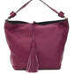 Burgundy Leather Women Shoulder Bag