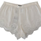 Elegant White Lace Lingerie Shorts