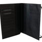 Black Leather Bifold Travel Holder Logo Wallet