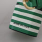 Green Leather Strap Gold Metal Logo Airpods Case