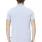 Light Blue Cotton Men Polo