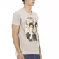 Beige Cotton Men T-Shirt