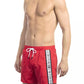 Red Polyamide Men Swim Short