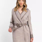 Beige Cotton Women Coat