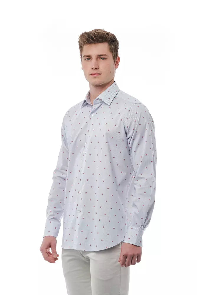 Multicolor Cotton Men Shirt