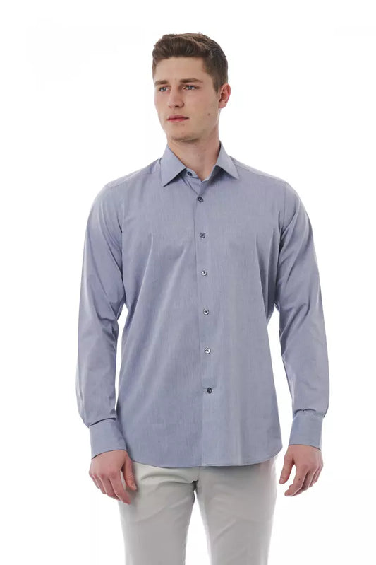 Gray Cotton Men's Shirt