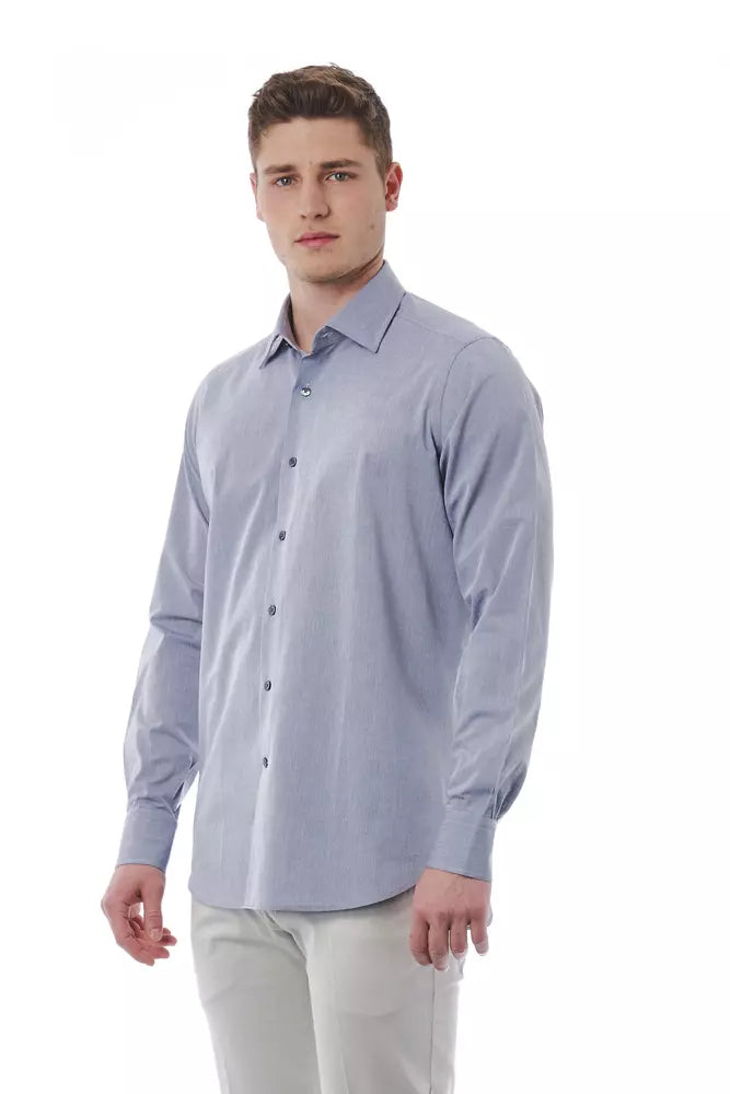 Gray Cotton Men's Shirt