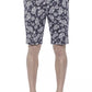 Blue Cotton Mens Bermuda Short