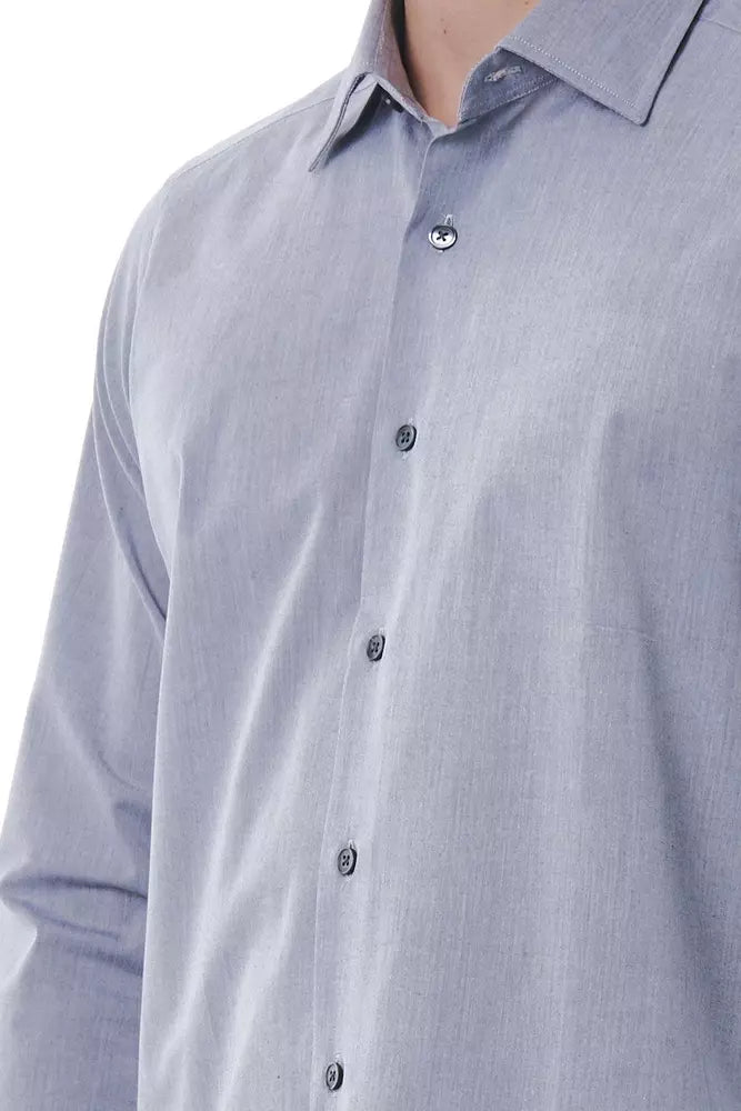 Gray Cotton Men's Shirt