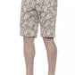 Beige Cotton Men Bermuda Short