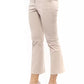 Beige Cotton Women Trouser