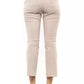 Beige Cotton Women Trouser