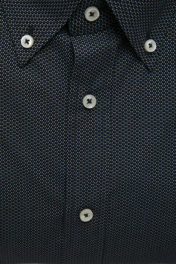 Black Cotton Men Shirt