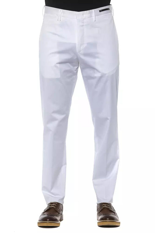 White Cotton Men's Trouser