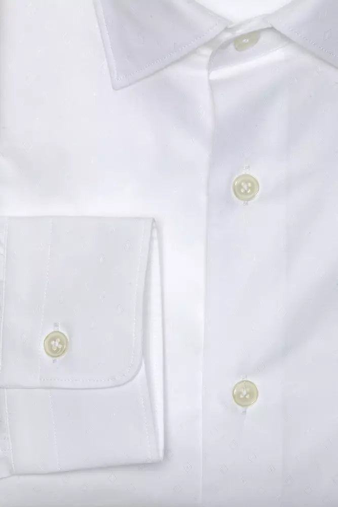 White Cotton Men Shirt